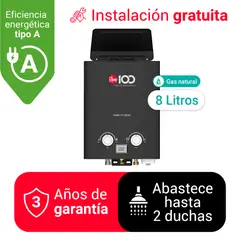 Rheem - TERMA A GAS 8L GN PREMIUM MAX - TIRO NATURAL SIN DUCTO