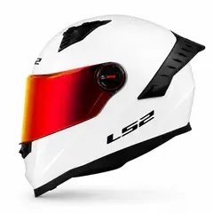 LS2 - CASCO INTEGRAL FF816 COSMOS BLANCO BRILLO VISOR ELECTRICK SPARY RED