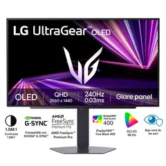 LG - Monitor UltraGear GX7 OLED 27GX704A-B 27 QHD OLED 240Hz 0.03ms G-SYNC FreeSync Premium Pro