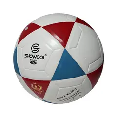 SHOWGOL - PELOTA DE FÚTBOL TALLA 5 CUERO PU VULCANIZADO FT-5 ROJO/AZUL