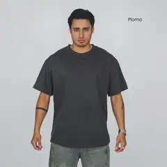 GENERICO - Polo Oversize 100% Algodon Unisex Plomo