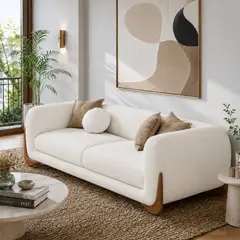 FABIANI HOME - Sofá 3 Cuerpos Boomerang Ivory