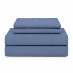 ARLIN TEXTIL - Juego De Sábanas 150 Hilos Microfibra Damasco / Azul Acero Arlin