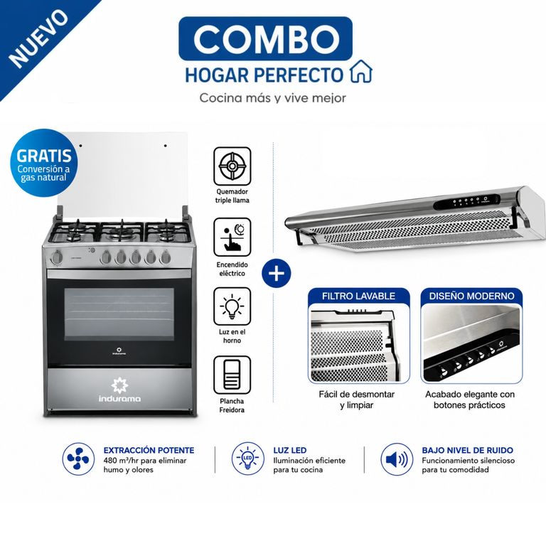 Cocina Cantabria 5 Hornillas Croma + Campana