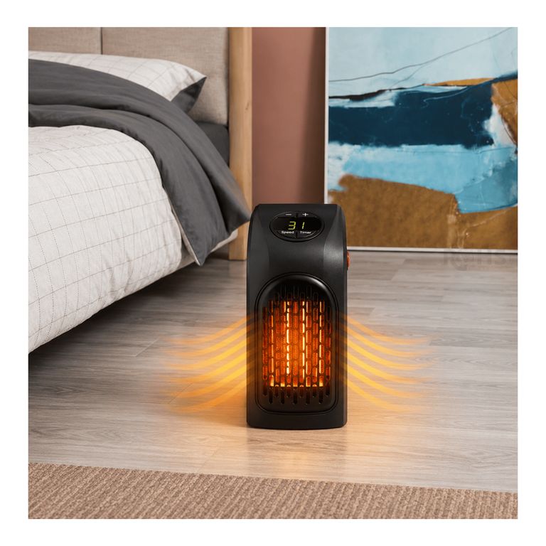 Calentador Eléctrico Warm Air Blower 400W Con Control Remoto Y Temporizador Digital