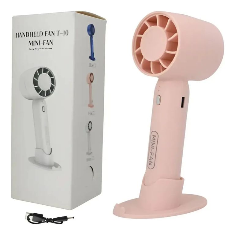Mini Ventilador Inalámbrico Con Base
