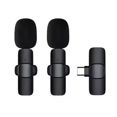 GENERICO - MICROFONO INALAMBRICO 2 K9 COMPATIBLE PARA IPHONE ANDROID TIPO C