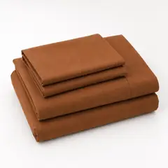 ARLIN TEXTIL - Juego De Sábanas 150 Hilos Algodón Confort / Marrón Arlin