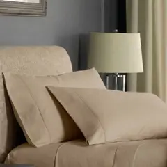 ARLIN TEXTIL - Juego De Sábanas 220 Hilos Algodón Deluxe / Beige Arlin