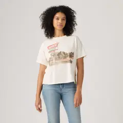 LEVIS - Polo Mujer Vintage Tee Beige
