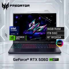 ACER - Laptop Predator Helios Neo 16S PHN16S-71-91AW Ultra 9 16GB 1TB RTX5060 Black
