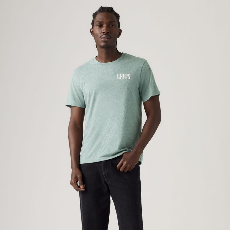 Polo Hombre Graphic Crewneck Tee Azul