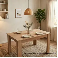 TUHOME - Mesa De Comedor Portofino Rovere 75,6x120,0x88,0 Cm