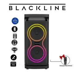 BLACKLINE - TORRE DE SONIDO PARTY BOOM INCLUYE MICROFONO COLOR NEGRO MOD BKLTORRE 2X4