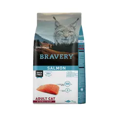 BRAVERY - Gato Adulto Sterilized Salmón Alimento Sin Cereales 7 kg