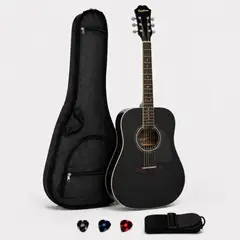 EPIPHONE - GUITARRA ACUSTICA DR-100 EBONY PACK