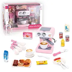 PEQUEÑAS TRAVESURAS - Cafetera Rosada Deluxe con +25 Accesorios