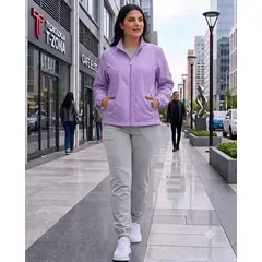 GENERICO - Casaca para mujer, ligera, casual, primavera, cortavientos, con cremallera y bolsillo
