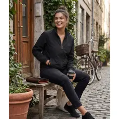 GENERICO - Casaca para mujer, ligera, casual, primavera, cortavientos, con cremallera y bolsillo