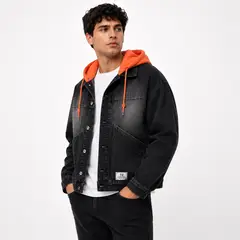 BENCUS JEANS - Casaca Capucha Abrigo Jeans Hombre