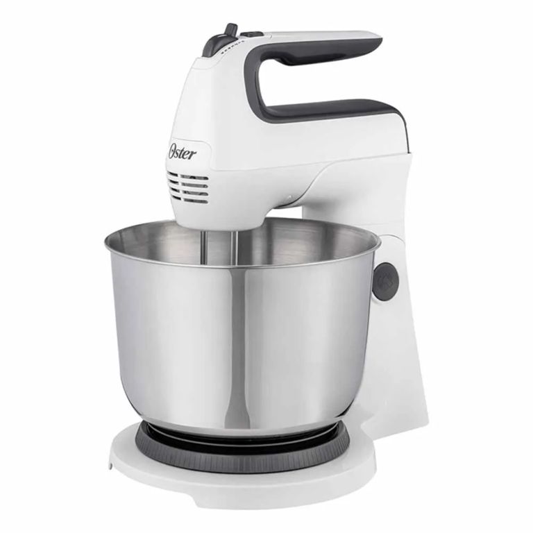 Batidora de mano y pedestal blanca con acción giratoria única FPSTHS3612