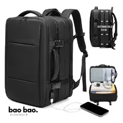 GENERICO - MOCHILA EJECUTIVA GRANDE PARA VIAJES PASEO MALETA DE VIAJE IMPERMEABLE UNISEX EXPLANDIBLE DE 45L