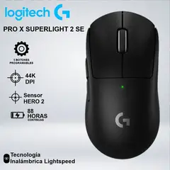LOGITECH - MOUSE GAMER PRO X SUPERLIGHT 2 SE 44KDPI 88hrs HERO 2