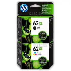 HP - TINTA 62XL Tricolor Negro Original - Pack 2 colores