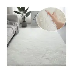 GRETAIL - Alfombra De Felpa Piso Decorativo 200cm x 140cm Blanca