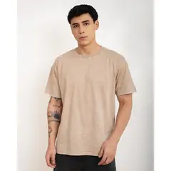 NEW YORK STARS - Polo manga corta- AcidWash-Beis