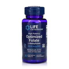 VITAMINA - Folato 8500 mcg 30 Tabletas Life Extension