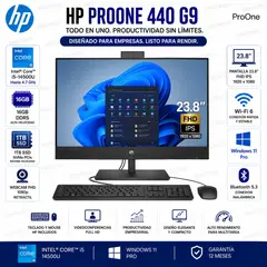 HP - AIO ProOne 440 G9 Intel Core i5-14500U 16GB RAM 1TB 23.8" FHD W11 Pro BT2B6LA