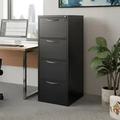 MASIVA HOME - Archivador Daemin 4 cajones Negro -
