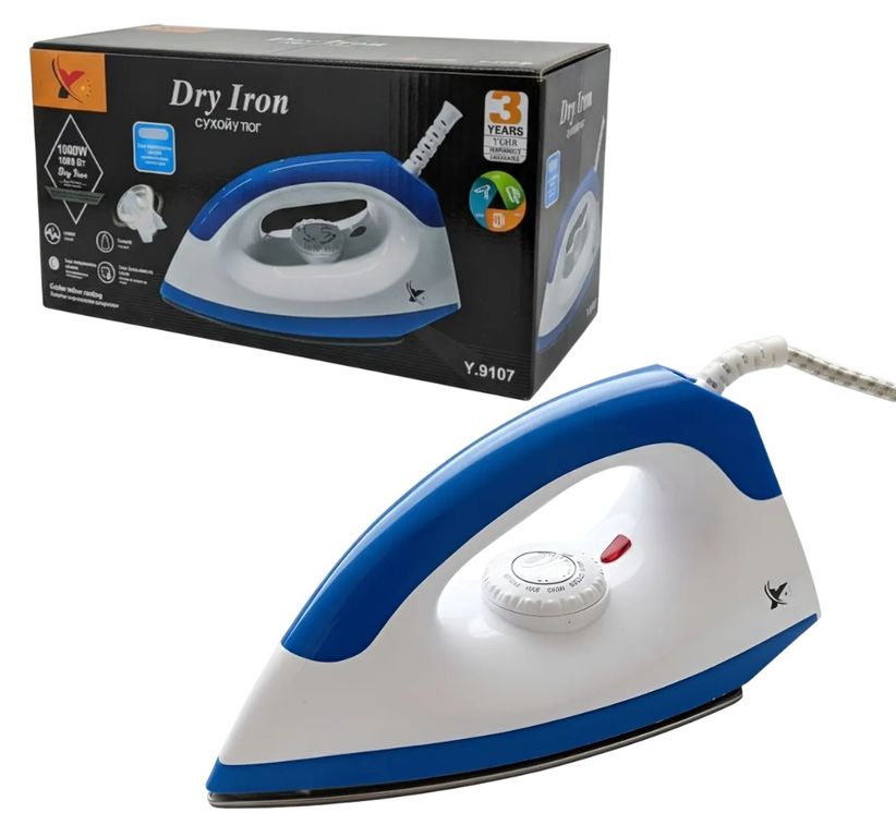 Plancha De Ropa Eléctrica Con Base Antiadherente 1000w