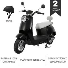 MOVEEN - BICIMOTO ELECTRICA URBAN VINTAGE PRO 1000W COLOR NEGRO + CASCO GRATIS