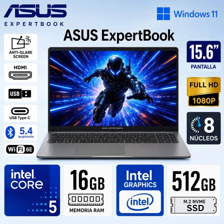 Laptop ExpertBook INTEL CORE 5-210H 16G 512GB 15.6FHD P1503CVA-S72381