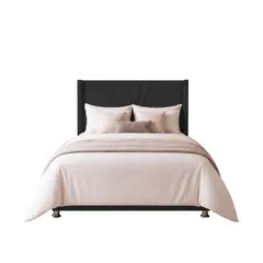 GENERICO - Cama Tapizada Dalia de 2 Plz - Color Negro