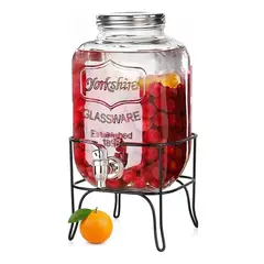 Ichimatsu - DISPENSADOR VINTAGE DE BEBIDAS 5 LT DE VIDRIO CON BASE