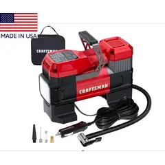 GENERICO - Compresor Portátil Craftsman 12V para auto 150PSI-Digital con Luz Led+Maletin,apagado automático