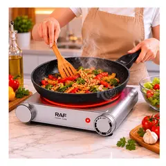 OEM - Cocina Eléctrica Portátil RAF R.8071 1000W Con Control De Temperatura Y Calentamiento Uniforme