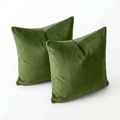 ZALMOHADAS - Set 2 Fundas Velvet Soft 50x50 Color Verde