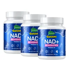 FITOSANA - PACK X 03 - Gomitas Nad+ Resveratrol con Vitamina B3 - 200 G