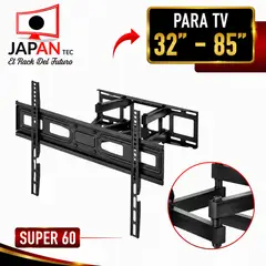 JAPANTEC EL RACK DEL FUTURO - Rack Soporte Fijo para TV 32 a 85 Pulgadas Acero Reforzado 40 kg Super-60