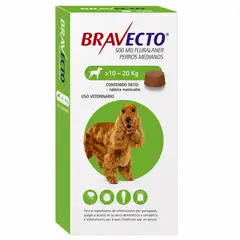 BRAVECTO - Antipulgas para perros de 10 - 20 kg