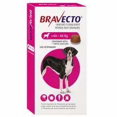 BRAVECTO - Antipulgas para perros de 40 - 56 kg