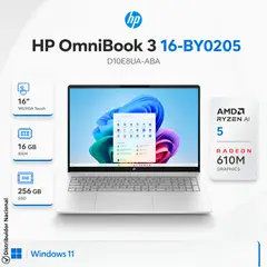 HP - Laptop OMNIBOOK 3 16-BY0205 16" WUXGA (Pantalla táctil) AMD Ryzen™ 5-40 16GB RAM 256GB SSD D10E8UA
