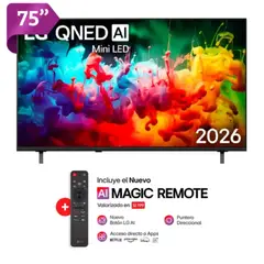 LG - Televisor 75 4K UHD QNED MiniLED Negro 75QNED70BSA