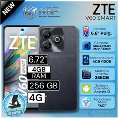ZTE - Celular Blade V60 Smart 6.6" Pulg. 4GB RAM 256GB Android 13 + Regalo