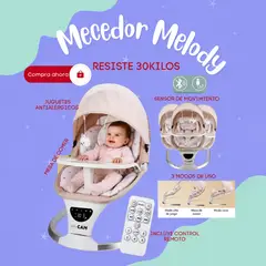 Baby - Silla mecedora para bebé MELODY color BEIGE