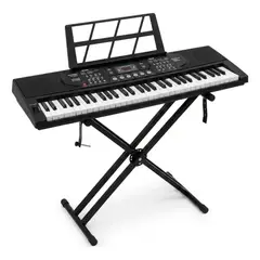 undefined - Piano Teclado Musical Principiantes 61 Teclas Atril+soporte
